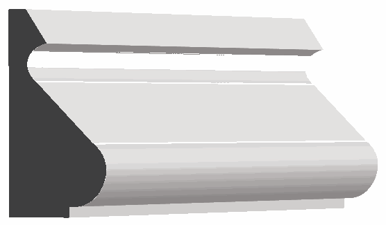 Woodgrain No. 163 Base Shoes & Caps profile illustration