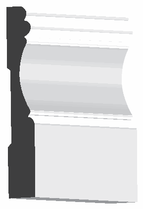Woodgrain No. 1832 Baseboards profile illustration