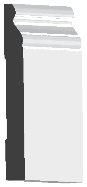 Woodgrain No. 1866 Baseboards profile illustration