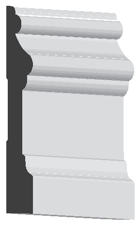 Woodgrain No. 312PC Baseboards profile illustration