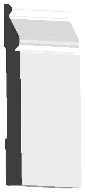 Woodgrain No. 5163 Baseboards profile illustration