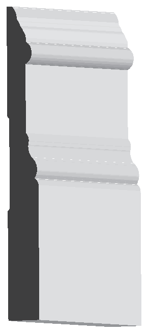 Woodgrain No. 5709 Baseboards profile illustration