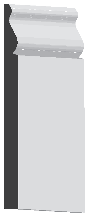 Woodgrain No. 610 Baseboards profile illustration