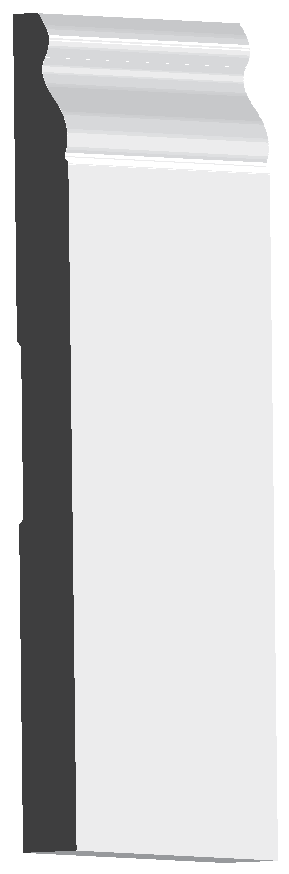 Woodgrain No. 7163 Baseboards profile illustration
