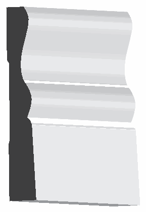 Woodgrain No. A314 Baseboards profile illustration