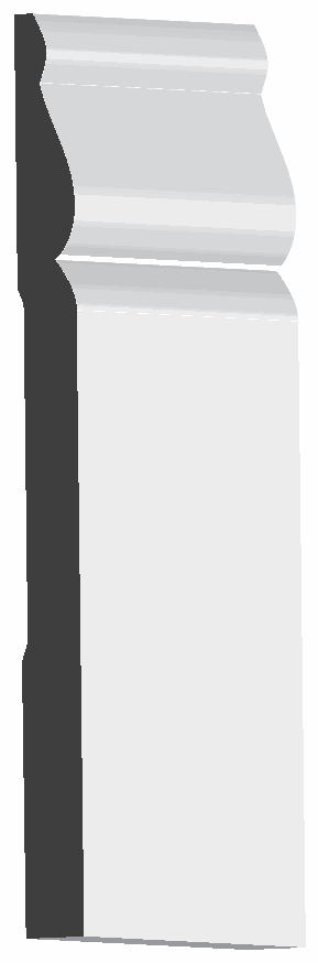 Woodgrain No. B218 Baseboards profile illustration