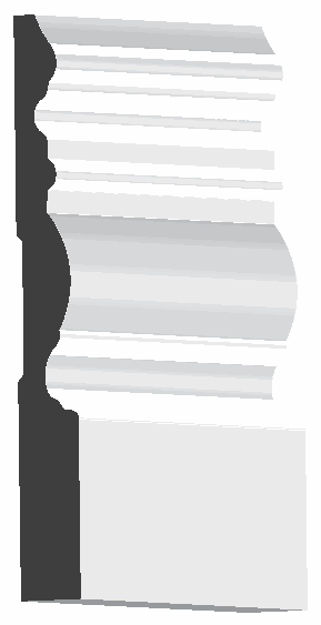 Woodgrain No. B522 Baseboards profile illustration