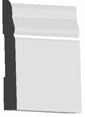 Woodgrain No. BBAS Baseboards profile illustration