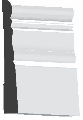 Woodgrain No. C200 Baseboards profile illustration