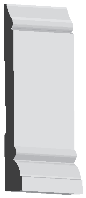 Woodgrain No. SM12 Baseboards profile illustration