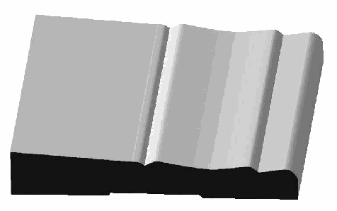Woodgrain No. 444K Casings profile illustration