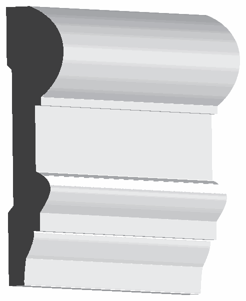 Woodgrain No. 1001 Chair Rails profile illustration