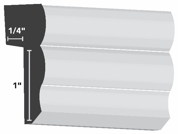 Woodgrain No. 1219 Chair Rails profile illustration