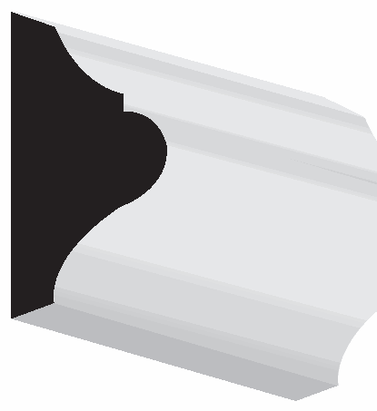 Woodgrain No. 183 Chair Rails profile illustration