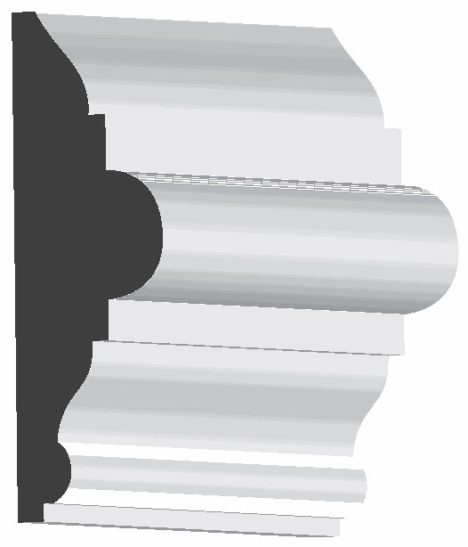 Woodgrain No. W300 Chair Rails profile illustration