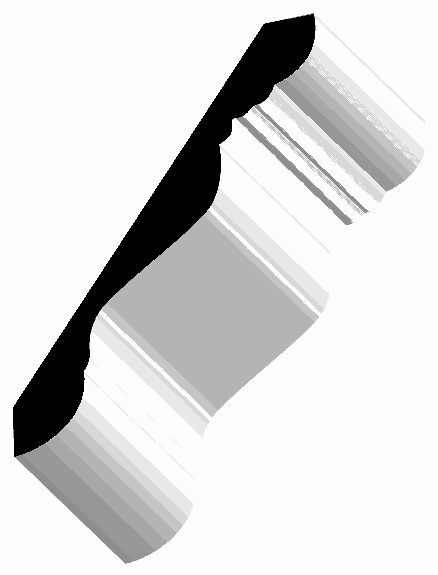 Woodgrain No. 260 Crown Mouldings profile illustration