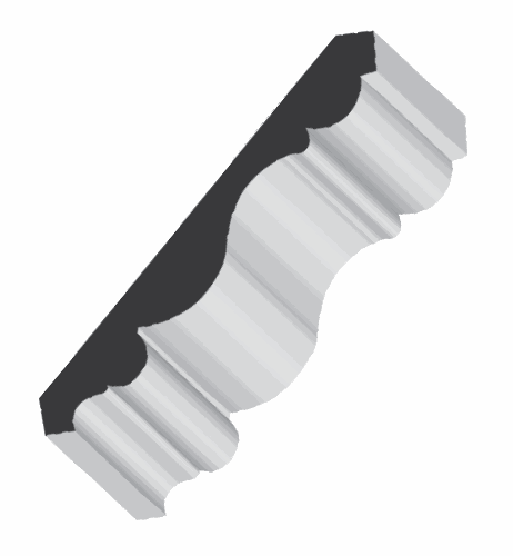 Woodgrain No. 42 Crown Mouldings profile illustration