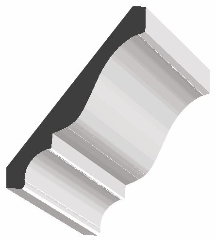Woodgrain No. 47 Crown Mouldings profile illustration