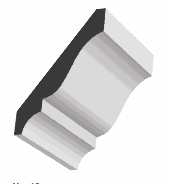 Woodgrain No. 48 Crown Mouldings profile illustration