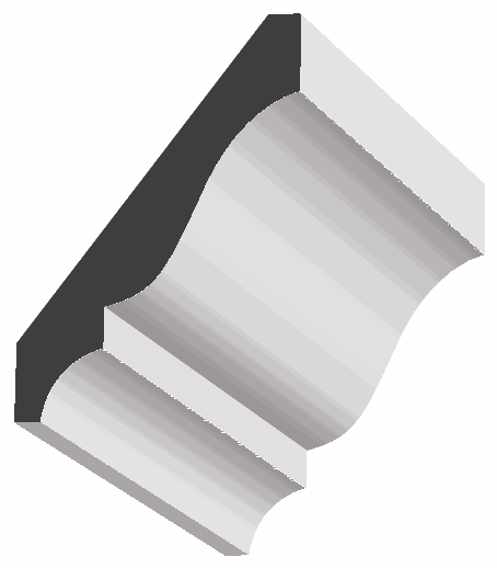 Woodgrain No. 49 Crown Mouldings profile illustration