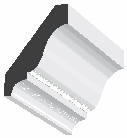 Woodgrain No. 52 Crown Mouldings profile illustration