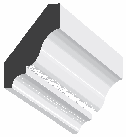 Woodgrain No. 53 Crown Mouldings profile illustration