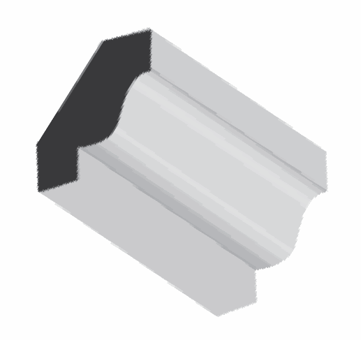 Woodgrain No. 55 Crown Mouldings profile illustration