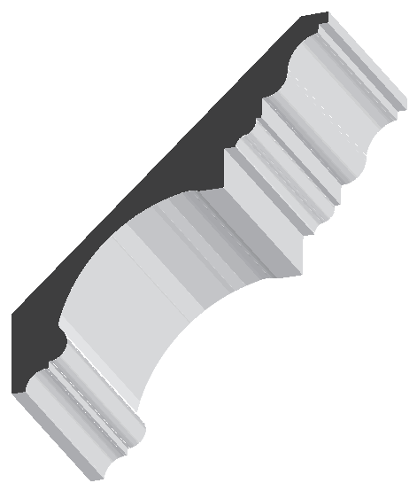 Woodgrain No. 562 Crown Mouldings profile illustration