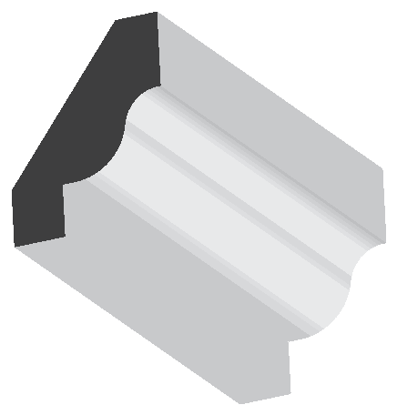 Woodgrain No. 60 Crown Mouldings profile illustration