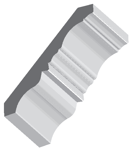 Woodgrain No. 696 Crown Mouldings profile illustration