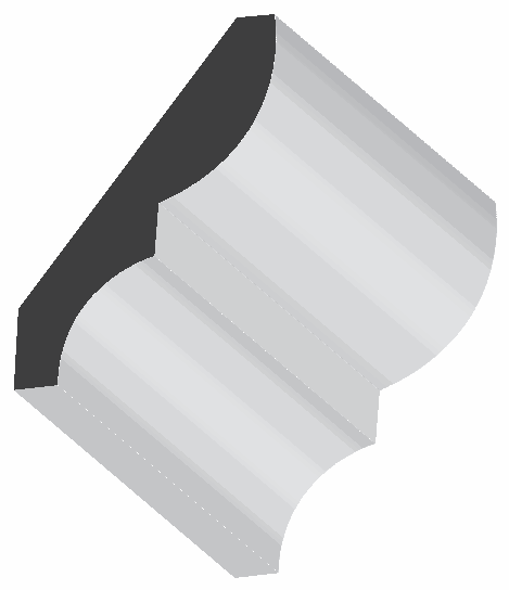 Woodgrain No. 70 Crown Mouldings profile illustration