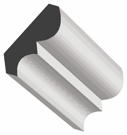 Woodgrain No. 74 Crown Mouldings profile illustration