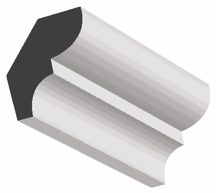 Woodgrain No. 75 Crown Mouldings profile illustration