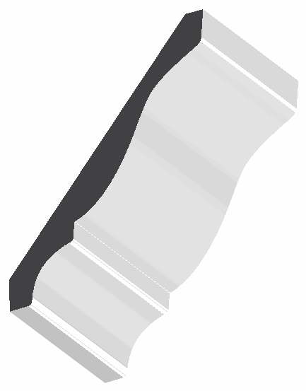 Woodgrain No. F514 Crown Mouldings profile illustration