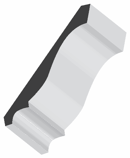 Woodgrain No. RB17 Crown Mouldings profile illustration