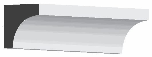 Woodgrain No. 100 Utility Mouldings profile illustration
