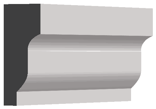 Woodgrain No. 210 Utility Mouldings profile illustration
