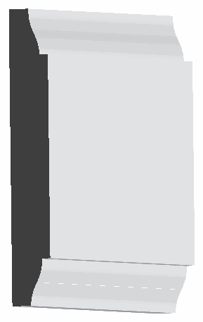 Woodgrain No. 987 Utility Mouldings profile illustration