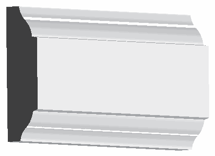 Woodgrain No. 988 Utility Mouldings profile illustration
