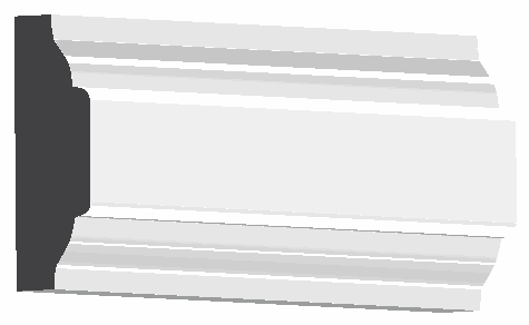 Woodgrain No. 989 Utility Mouldings profile illustration