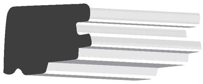 Woodgrain No. WDS2 Window Components profile illustration