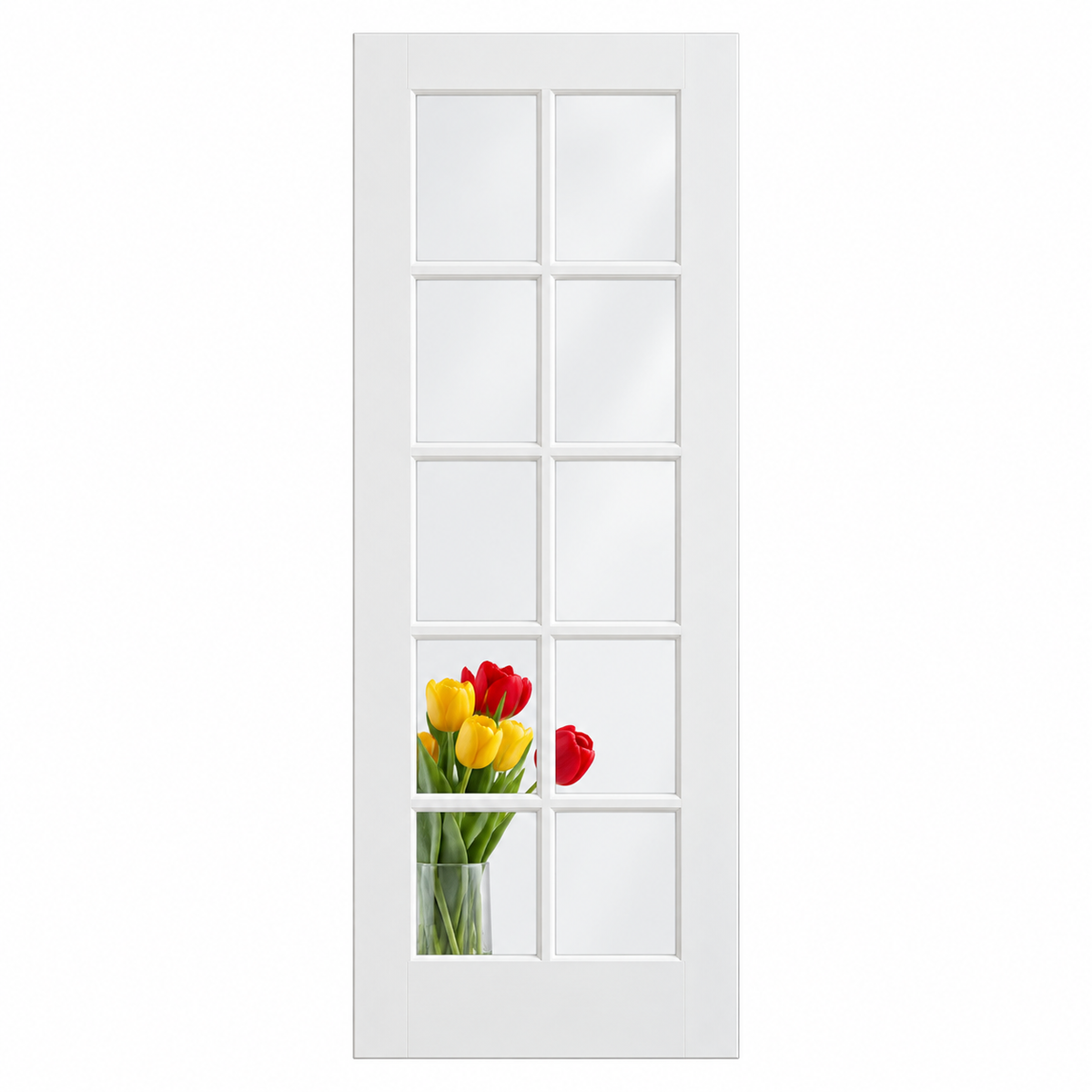 10-Lite Clear Glass French Interior Door Slab — catalog illustration