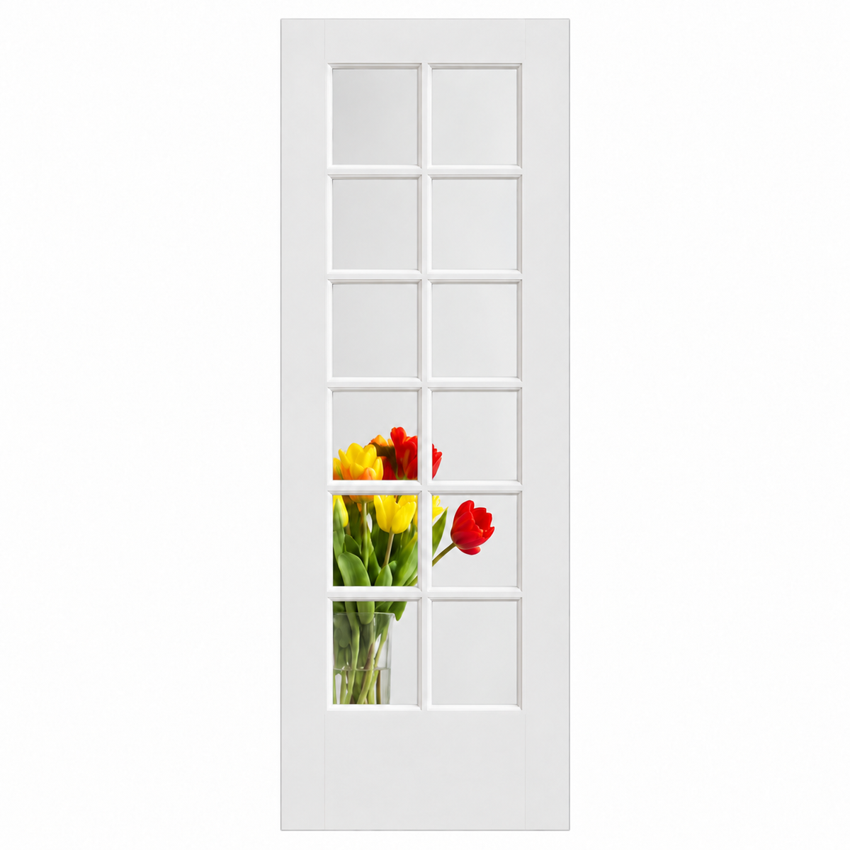 12-Lite Clear Glass French Interior Door Slab — catalog illustration