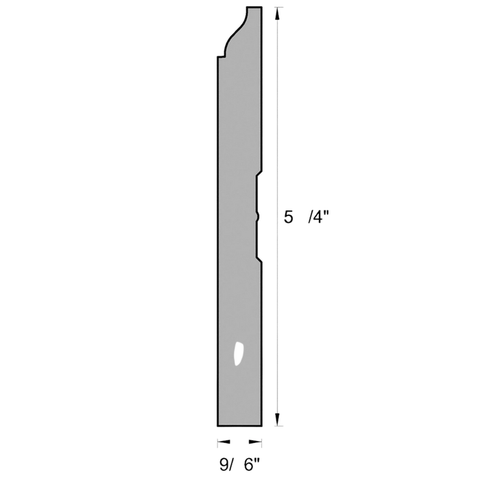 WM618 9/16" x 5-1/4" x 8'  Baseboard