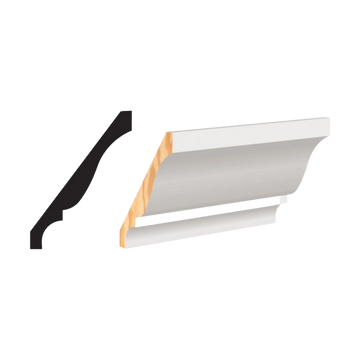 WM 45 White Crown-Moulding 11/16 x 5-1/4 x 16'